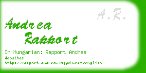 andrea rapport business card